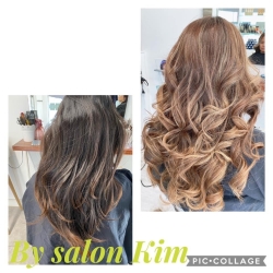balayage af blond og brunt hår