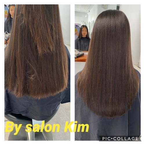 balayage af brunt hår