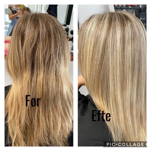 før og efter balayage